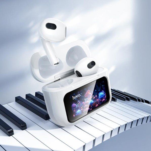 Бездротові навушники HOCO EW81 Elegant з сенсорним екраном, білий Бездротові навушники HOCO EW81 Elegant з сенсорним екраном, білий