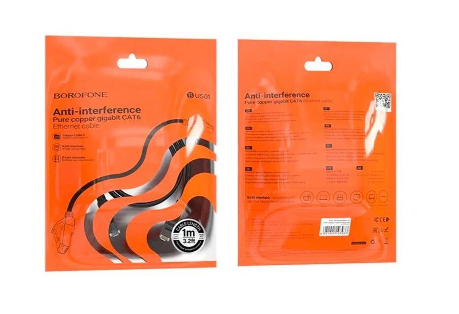 Мережевий кабель BOROFONE BUS01 Category 6 (Cat6) Gigabit Ethernet, 1 м