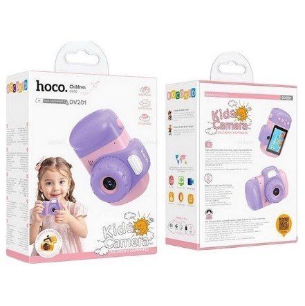 Дитячий цифровий фотоапарат HOCO DV201 із двома об'єктивами, РОЖЕВИЙ