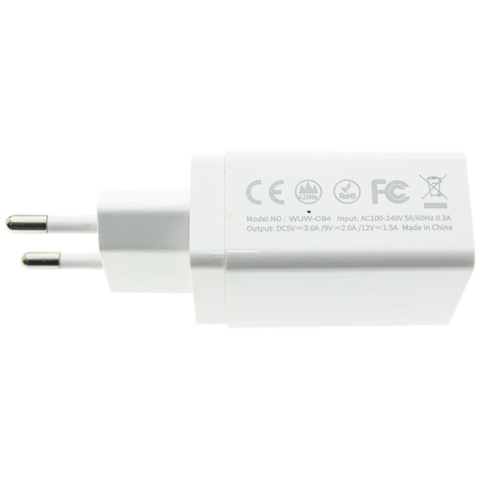 Зарядний пристрій WUW T27 3A QC3.0 + USB Type-C