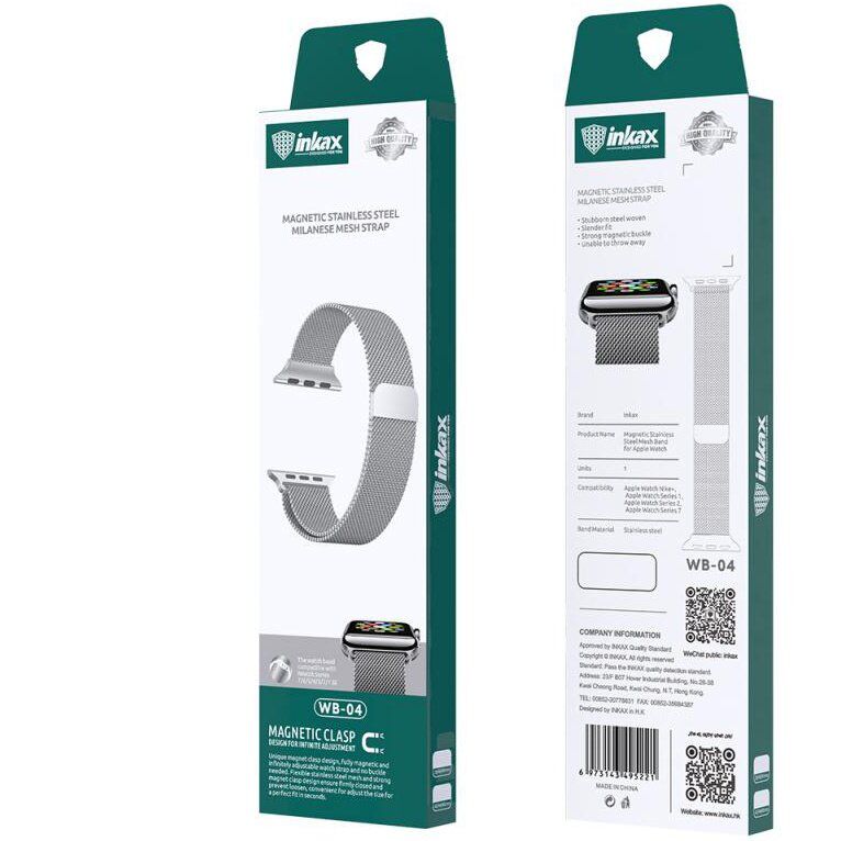 Ремінець металевий INKAX WB-04 для Apple Watch 42мм | 44мм | 45мм | 49мм Ремінець металевий INKAX WB-04 для Apple Watch 42мм | 44мм | 45мм | 49мм