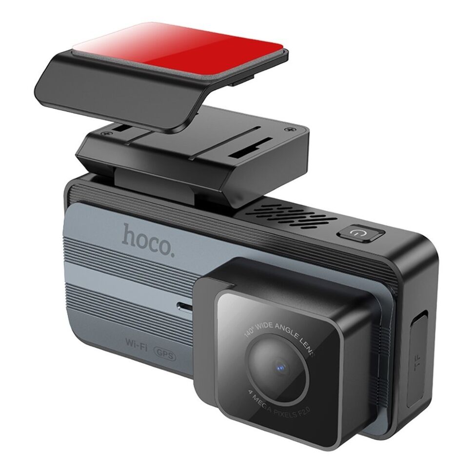 Автомобільний відеореєстратор HOCO DV11 2K з WI-FI, сірий
