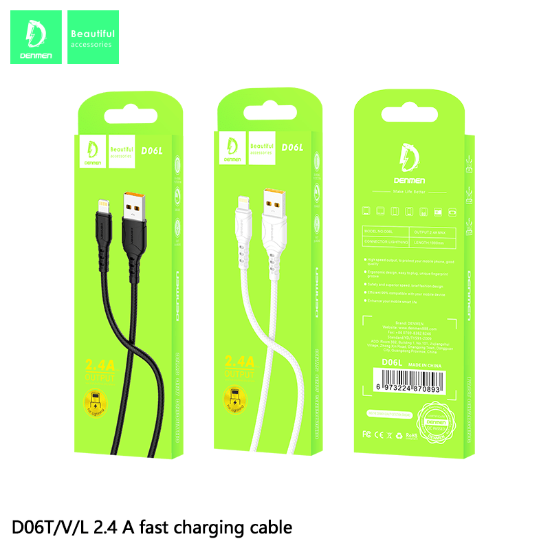 Кабель USB Denmen D06L USB - Lightning Кабель USB Denmen D06L USB - Lightning