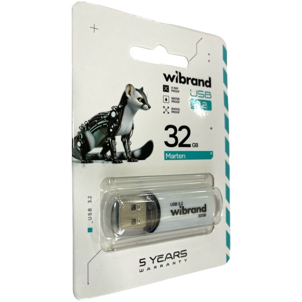 USB флеш 32Gb Wibrand Marten 3.2 White USB флеш 32Gb Wibrand Marten 3.2 White