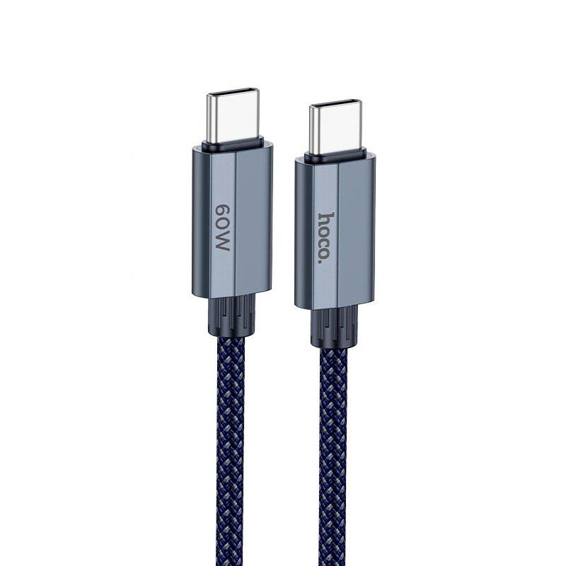 USB-C кабель HOCO U134 60W Type-C - Type-C 1.2М СИНІЙ