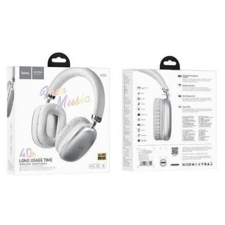 Бездротові повнорозмірні навушники HOCO W35, SILVER Бездротові повнорозмірні навушники HOCO W35, SILVER