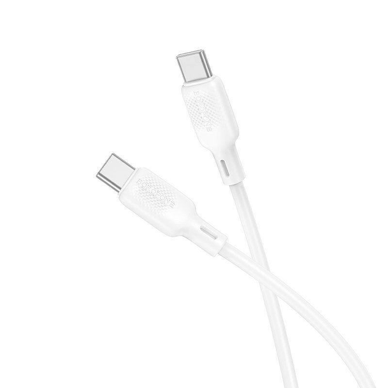 USB-C кабель BOROFONE BX113 Type-C - Type-C SILICONE 60W, 3A, 1 метр, білий USB-C кабель BOROFONE BX113 Type-C - Type-C SILICONE 60W, 3A, 1 метр, білий