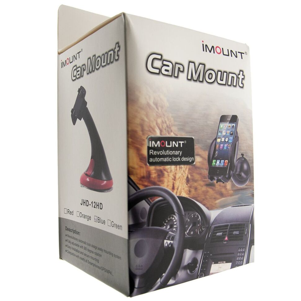 Автомобільний тримач 12HD58 на лобове скло ЧЕРВОНИЙ