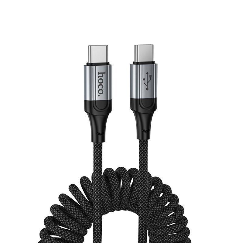 USB кабель HOCO X121 Nuevo charging data cable Type-C to Type-C 60W, чорний USB кабель HOCO X121 Nuevo charging data cable Type-C to Type-C 60W, чорний