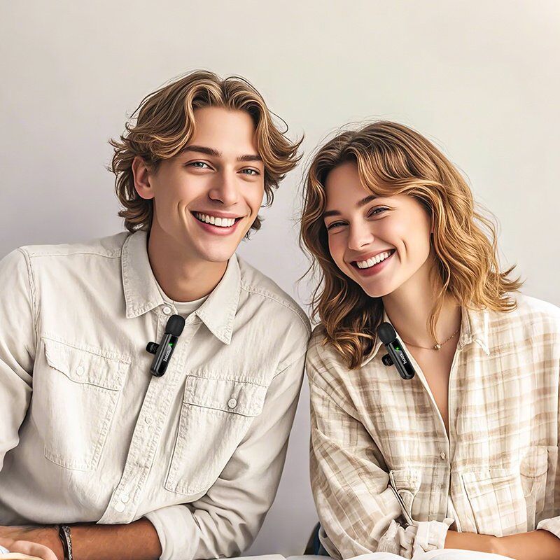 Бездротовий петличний мікрофон HOCO L20A Fair dual-mic Lightning / TYPE-C Бездротовий петличний мікрофон HOCO L20A Fair dual-mic Lightning / TYPE-C