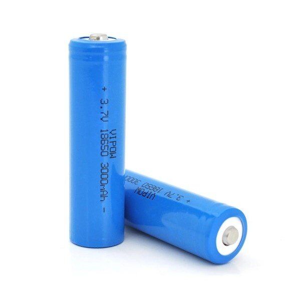 Акумулятор Vipow 18650 Li-Ion ICR18650 3000mAh TipTop 3.7V BLUE без упаковки Акумулятор Vipow 18650 Li-Ion ICR18650 3000mAh TipTop 3.7V BLUE без упаковки