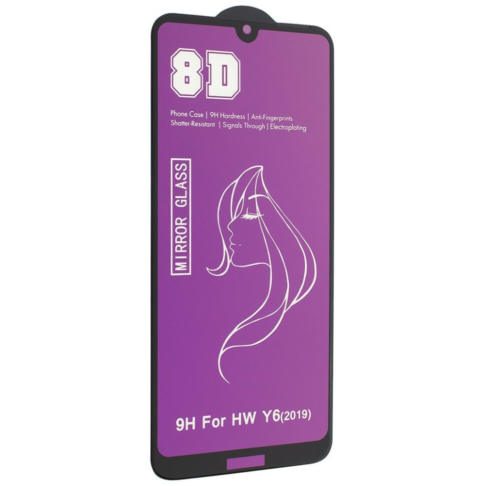 Защитное стекло для телефона 8D MIRROR HUAWEI Y6 2019