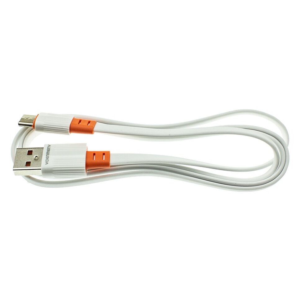 Кабель USB Denmen D50V USB - micro USB (2,4A) Плоский провід Кабель USB Denmen D50V USB - micro USB (2,4A) Плоский провід