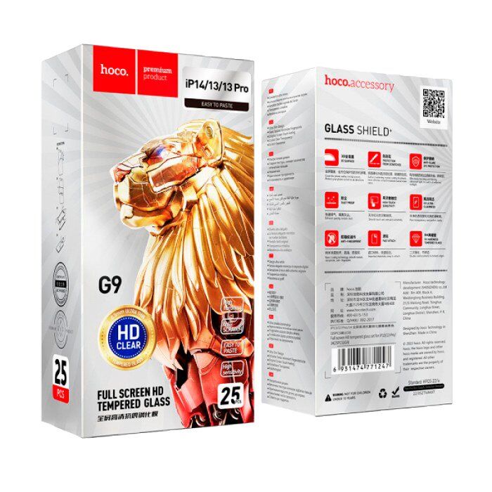 Скло для телефону HOCO G9 HD APPLE iPhone 12 PRO MAX 6,7" Скло для телефону HOCO G9 HD APPLE iPhone 12 PRO MAX 6,7"