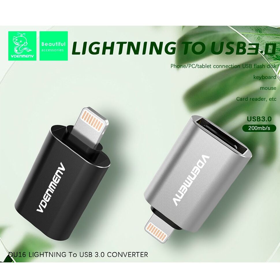 OTG DENMEN DU16 LIGHTNING to USB 3.0 CONVERTOR OTG DENMEN DU16 LIGHTNING to USB 3.0 CONVERTOR