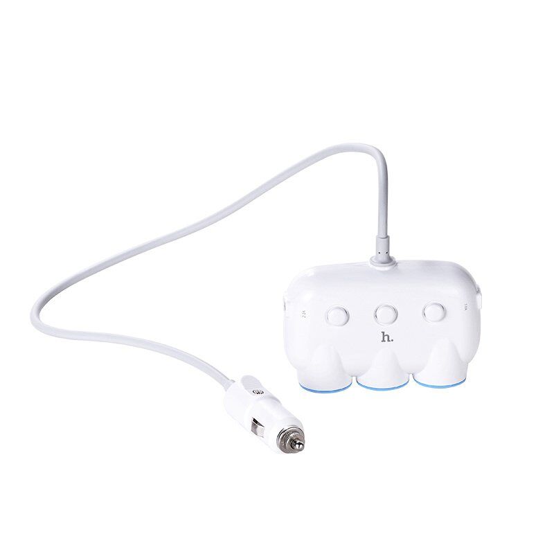 Автомобільний зарядний пристрій HOCO C1 3-в-1 Автомобільний зарядний пристрій HOCO C1 3-в-1