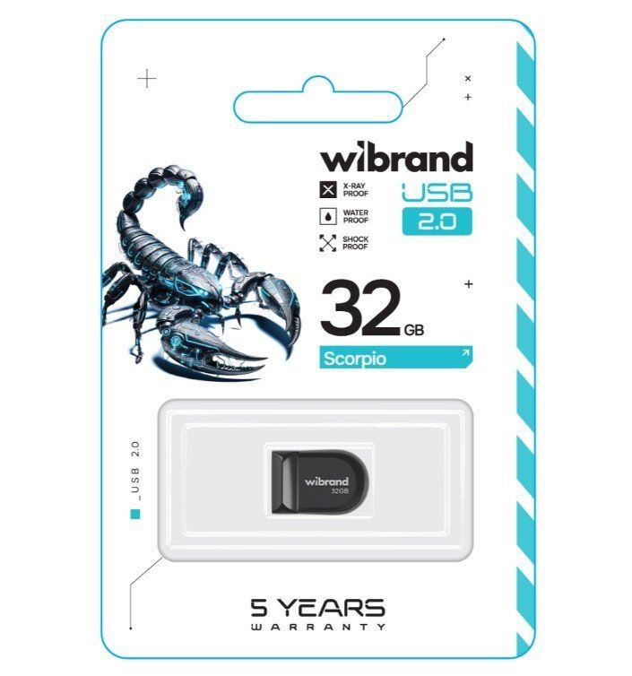 USB флеш 32Gb Wibrand Scorpio 2.0 Black USB флеш 32Gb Wibrand Scorpio 2.0 Black