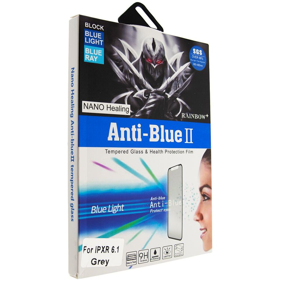 Захисне скло ANTI-BLUE II APPLE IPHONE XR | 11 ЧОРНИЙ В УПАКОВЦІ