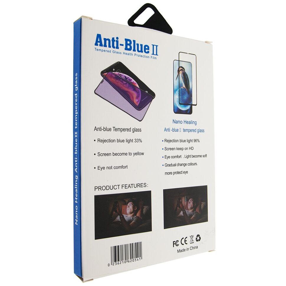 Захисне скло ANTI-BLUE II APPLE IPHONE XR | 11 ЧОРНИЙ В УПАКОВЦІ