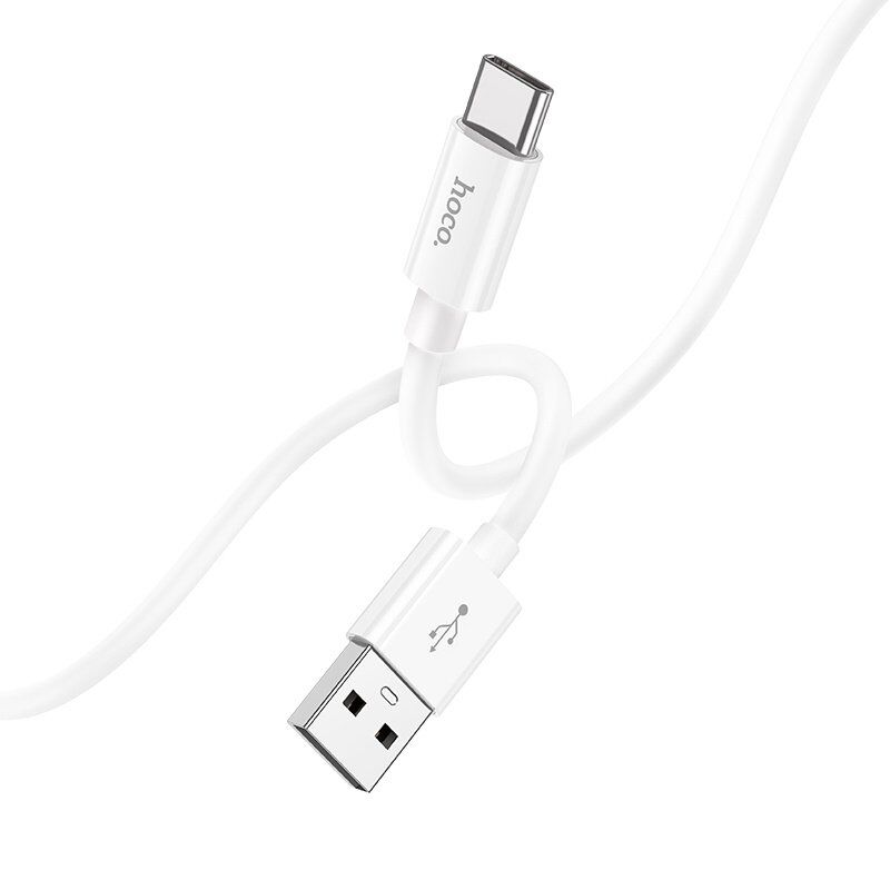 USB кабель HOCO X87 USB - Type-C SILICONE 3A, 1 метр, білий USB кабель HOCO X87 USB - Type-C SILICONE 3A, 1 метр, білий