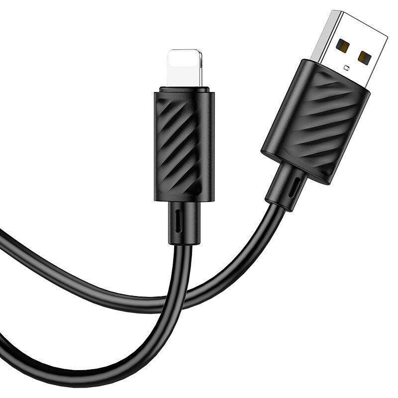 USB кабель HOCO X88 USB - Lightning 1метр, чорний USB кабель HOCO X88 USB - Lightning 1метр, чорний