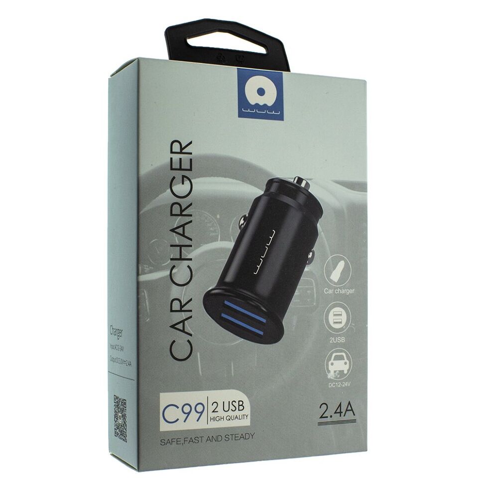 Автомобільний зарядний пристрій WUW C99 2 USB 2.1A FAST CHARGING