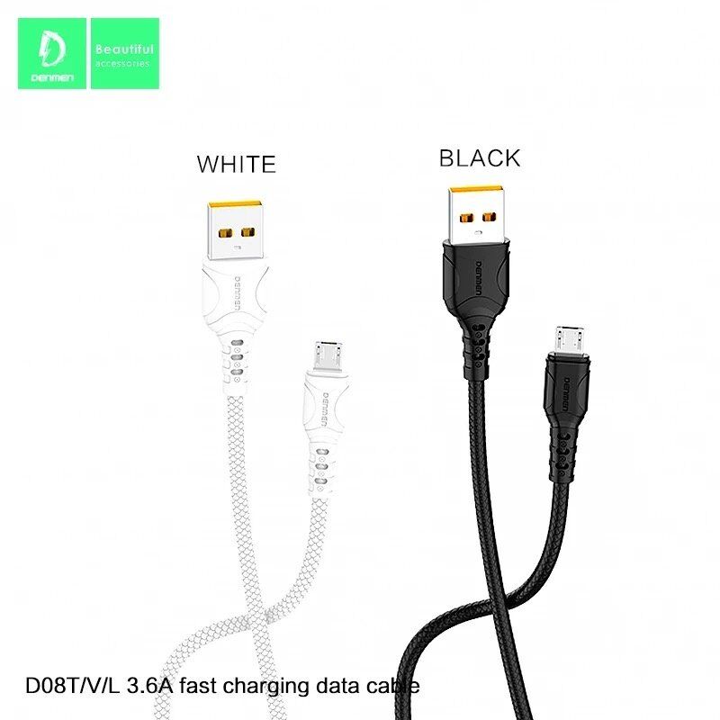 Кабель USB Denmen D08T USB - Type-C (3.6A) Кабель USB Denmen D08T USB - Type-C (3.6A)