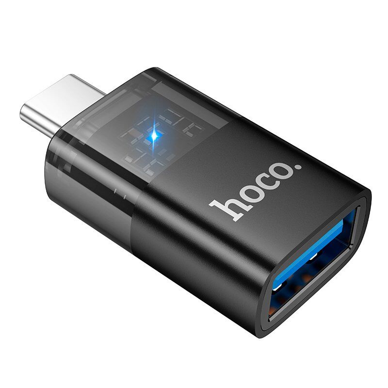 OTG-адаптер HOCO UA36B Type-C (папа) - USB 3.0 (мама), чорний