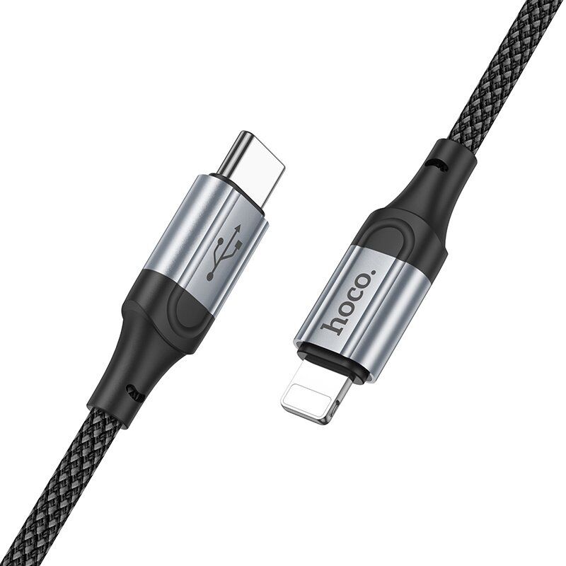 USB-C кабель HOCO X102 Fresh 60W Type-C - Lightning, 1м, чорний