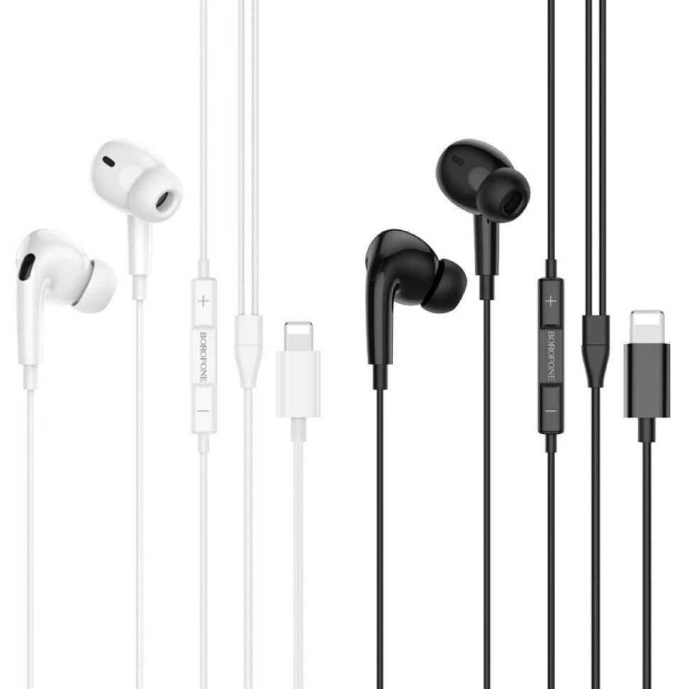 Дротові навушники BOROFONE BM85 PRO Lightning, білий Дротові навушники BOROFONE BM85 PRO Lightning, білий