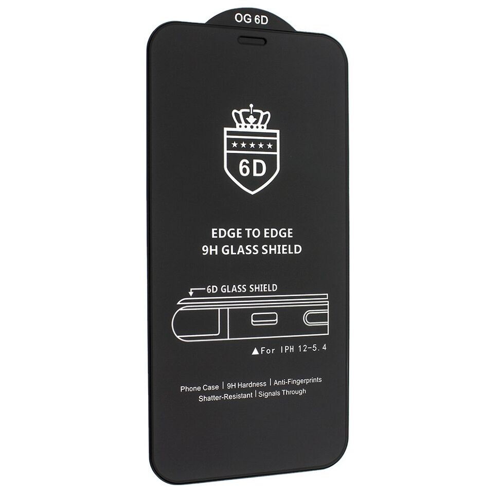Захисне скло 6D для APPLE IPHONE 12 mini 5,4" ЧОРНИЙ Захисне скло 6D для APPLE IPHONE 12 mini 5,4" ЧОРНИЙ