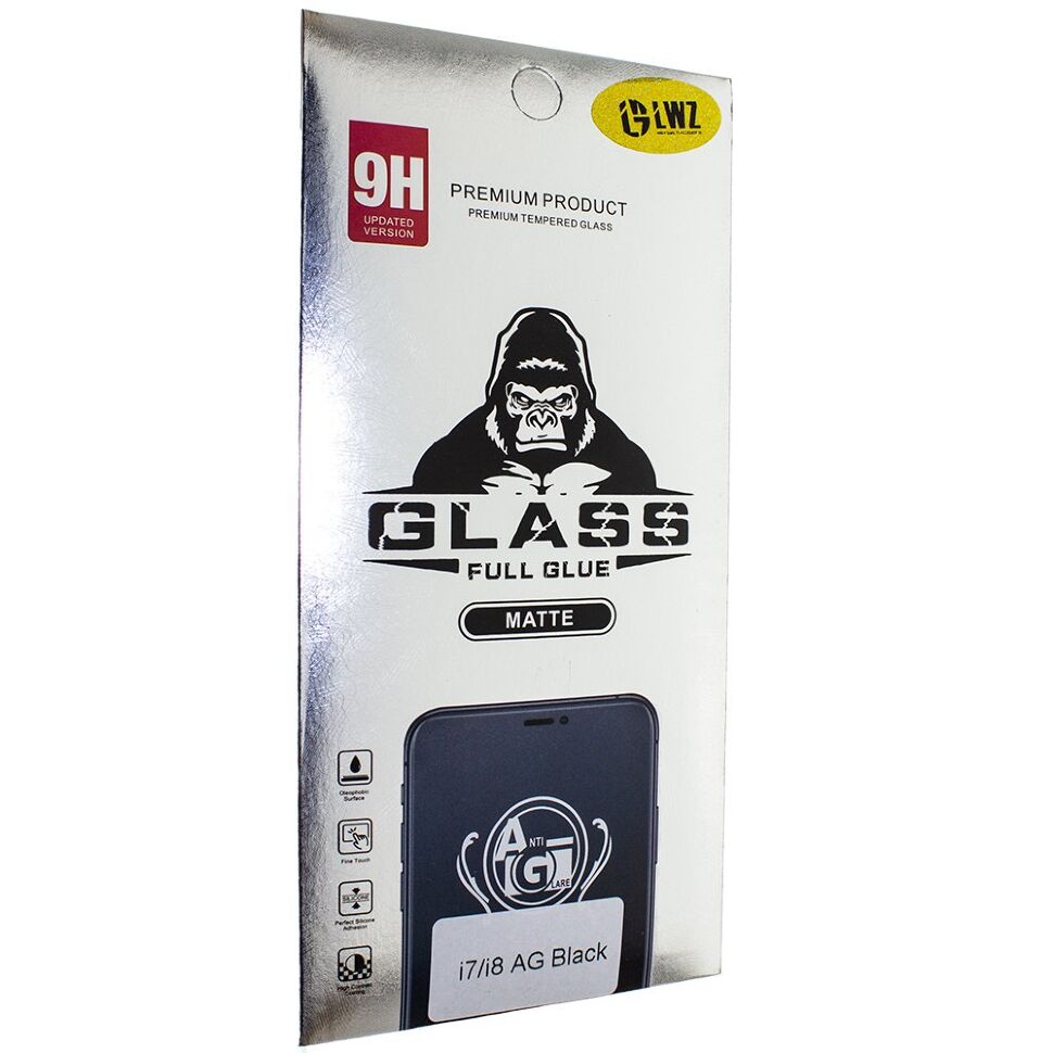 Скло матове 11D 9H i-flexi FULL GLUE APPLE IPHONE 7 | 8 в упаковці ЧОРНИЙ
