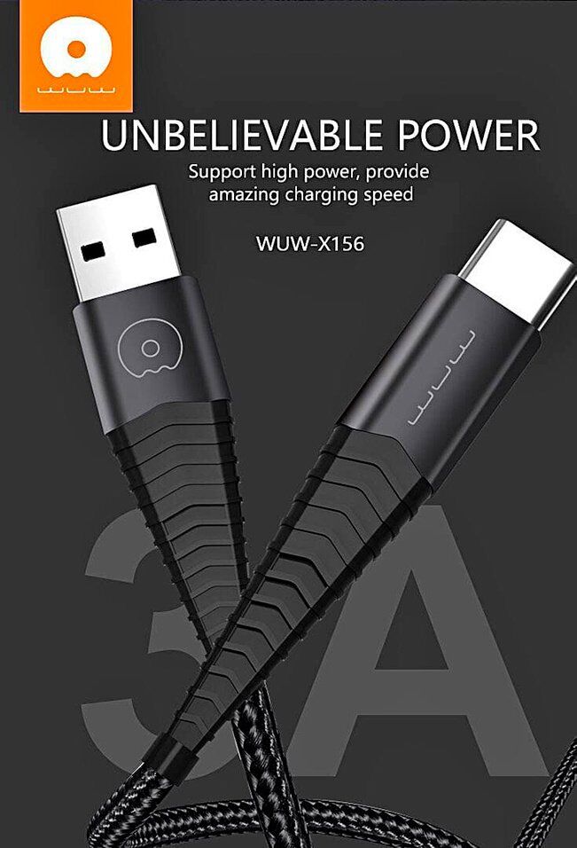 Кабель USB WUW X156 USB - micro USB 2A НЕЙЛОН ЧОРНИЙ