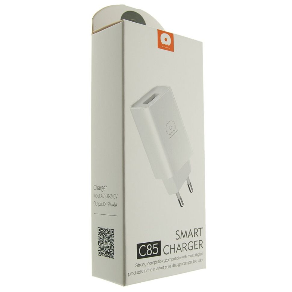 Мережевий зарядний пристрій WUW C85 1 USB 1000 mA Мережевий зарядний пристрій WUW C85 1 USB 1000 mA