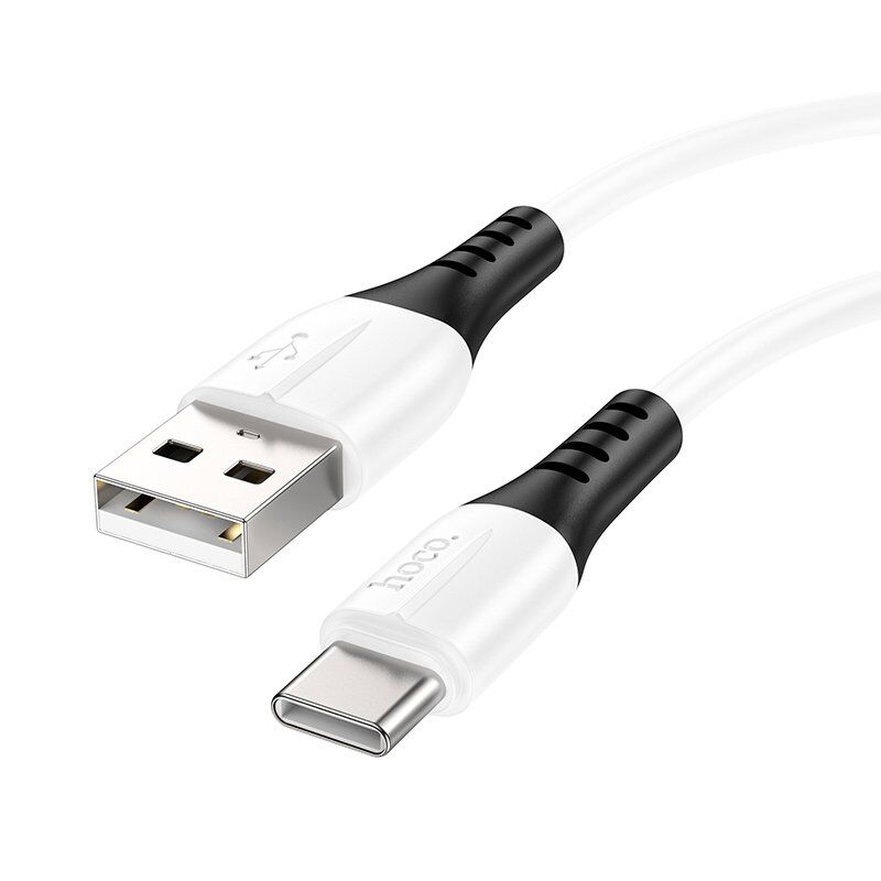 USB кабель HOCO X82 USB - Type-C SILICONE 3A, 1 метр, білий USB кабель HOCO X82 USB - Type-C SILICONE 3A, 1 метр, білий