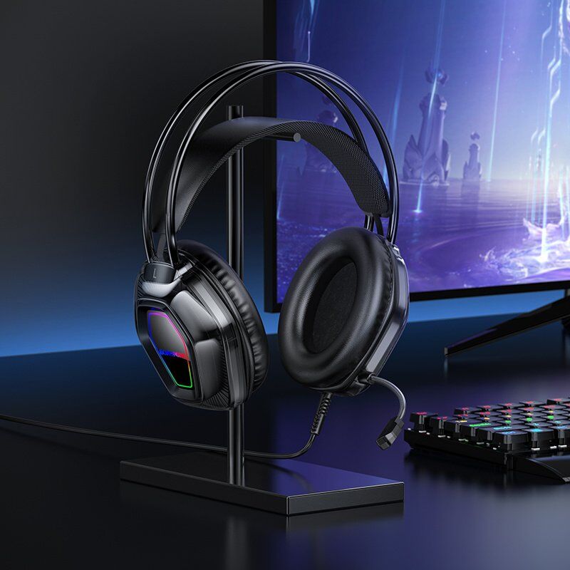 Дротова комп'ютерна гарнiтура BOROFONE BO110, чорний Дротова комп'ютерна гарнiтура BOROFONE BO110, чорний