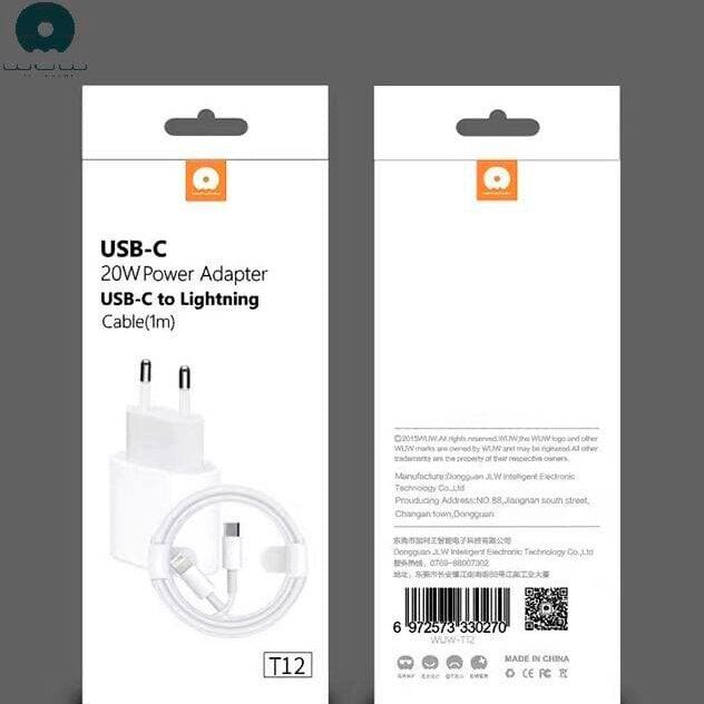 Мережевий зарядний пристрій WUW T12 USB-C + КАБЕЛЬ USB-C - USB Lightning 3A PD 20W БІЛИЙ (48) Мережевий зарядний пристрій WUW T12 USB-C + КАБЕЛЬ USB-C - USB Lightning 3A PD 20W БІЛИЙ (48)