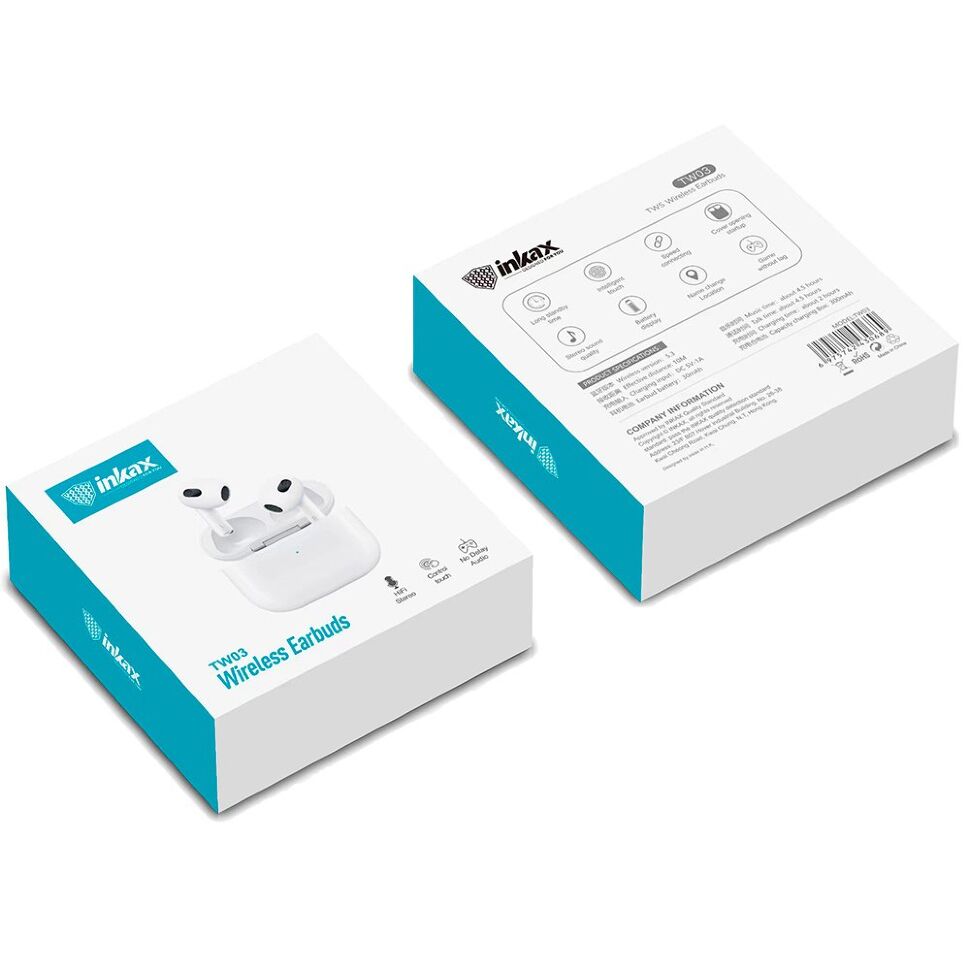 Бездротові навушники INKAX TW-03 (desing AIRPODS 3) білий