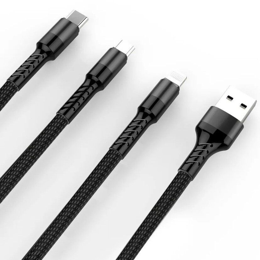 Кабель USB WUW X157 USB - Lightning 3A тканина