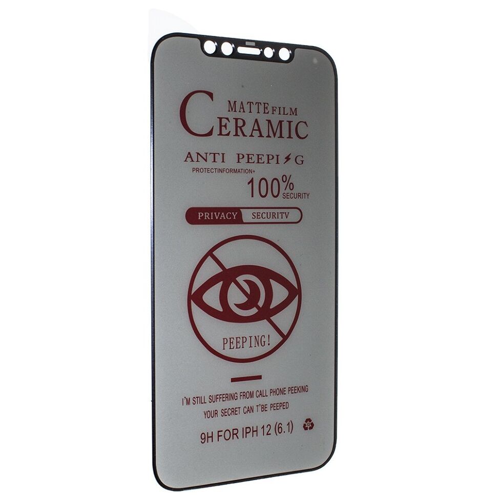 CERAMICS FILM PRIVACY МАТОВЕ APPLE IPHONE 12 | 12 PRO 6,1" ЧОРНИЙ CERAMICS FILM PRIVACY МАТОВЕ APPLE IPHONE 12 | 12 PRO 6,1" ЧОРНИЙ