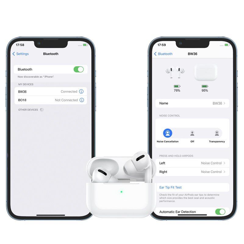 Бездротові навушники BOROFONE BW36, білий Бездротові навушники BOROFONE BW36, білий