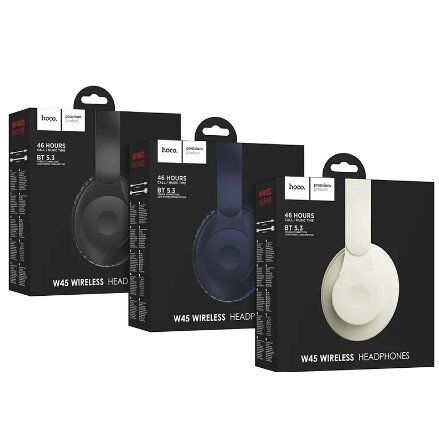 Бездротові повнорозмірні навушники HOCO W45 Enjoy, чорний Бездротові повнорозмірні навушники HOCO W45 Enjoy, чорний