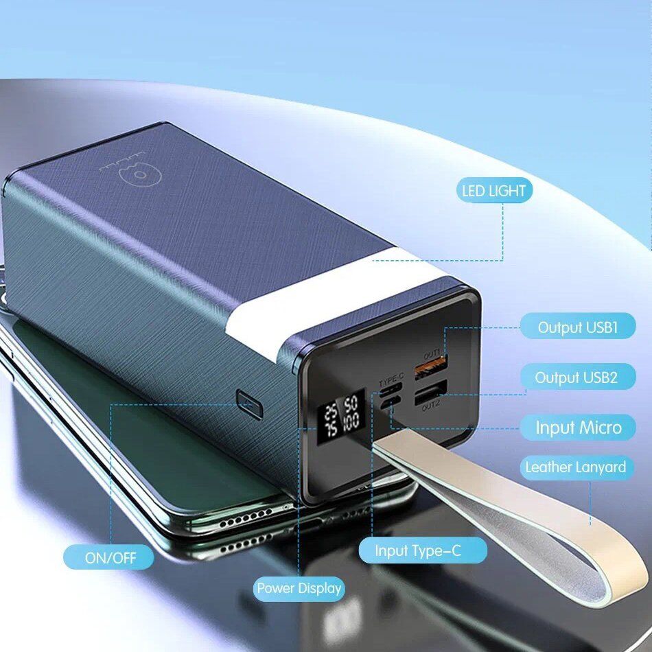 Power Bank WUW Y114 40000 mAh ЧОРНИЙ (40/5)