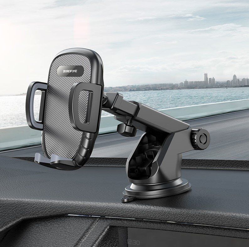 Автомобільний тримач BOROFONE BH53 Windy клейка присоска - утримувач з кнопкою Автомобільний тримач BOROFONE BH53 Windy клейка присоска - утримувач з кнопкою