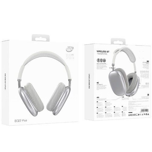 Бездротові повнорозмірні навушники BOROFONE BO22 PLUS, сталевий Бездротові повнорозмірні навушники BOROFONE BO22 PLUS, сталевий