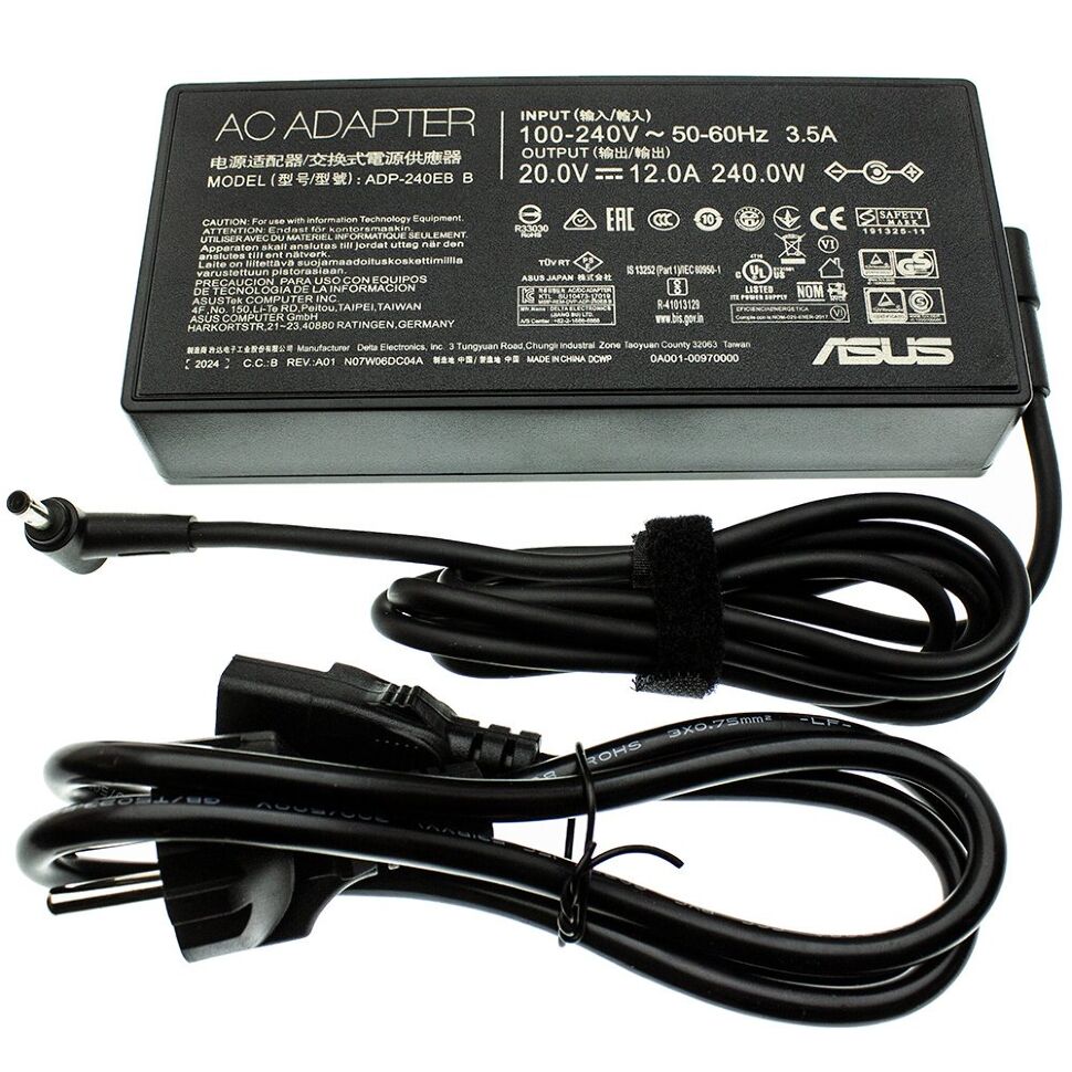 Блок живлення для ноутбука ASUS 240W 20V 12A (4.5*3.0 мм, PIN) Блок живлення для ноутбука ASUS 240W 20V 12A (4.5*3.0 мм, PIN)