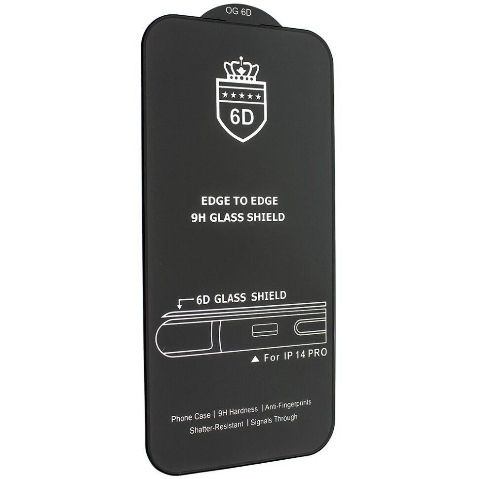 Захисне скло 6D для APPLE iPhone 14 PRO | 15 | 16 ЧОРНИЙ Захисне скло 6D для APPLE iPhone 14 PRO | 15 | 16 ЧОРНИЙ