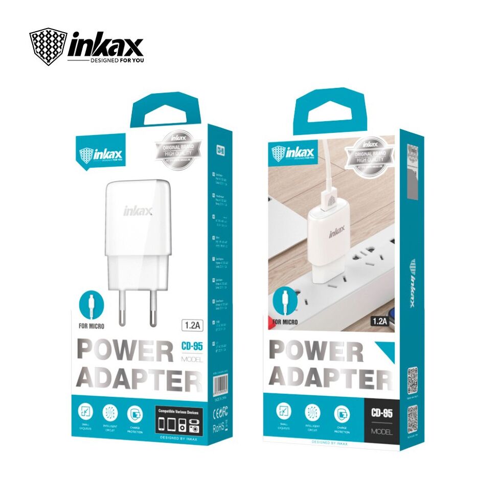 Мережевий зарядний пристрій INKAX CD-95 1.2A + USB кабель MICRO for Android Мережевий зарядний пристрій INKAX CD-95 1.2A + USB кабель MICRO for Android