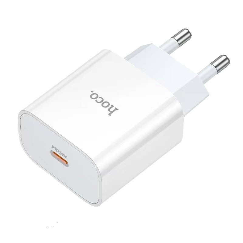 Мережевий зарядний пристрій HOCO NT10 TYPE-C PD 20W, БІЛИЙ