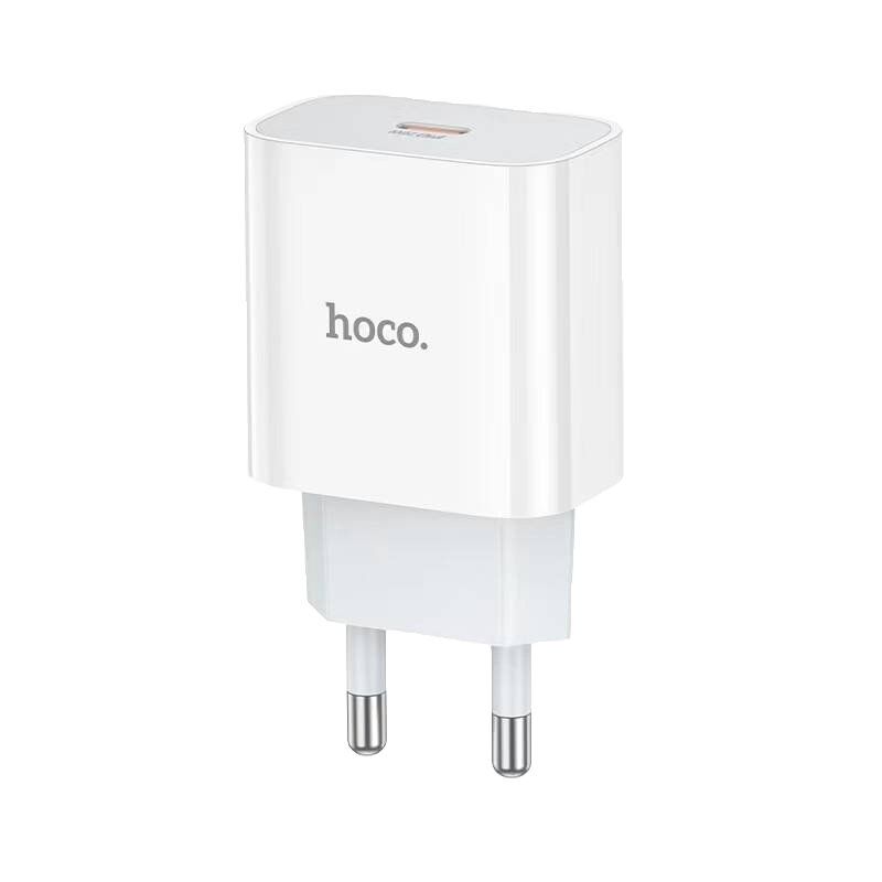 Мережевий зарядний пристрій HOCO NT10 TYPE-C PD 20W, БІЛИЙ